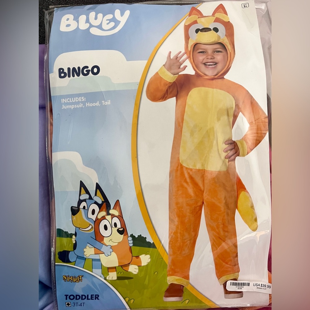 Bluey Bingo Costume 3/4T
